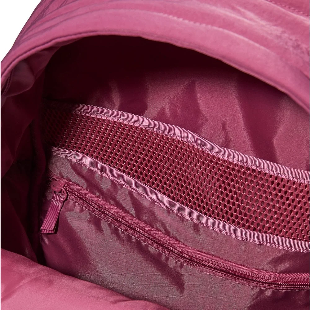 PINK Red Violet Quilted Puffer Backpack